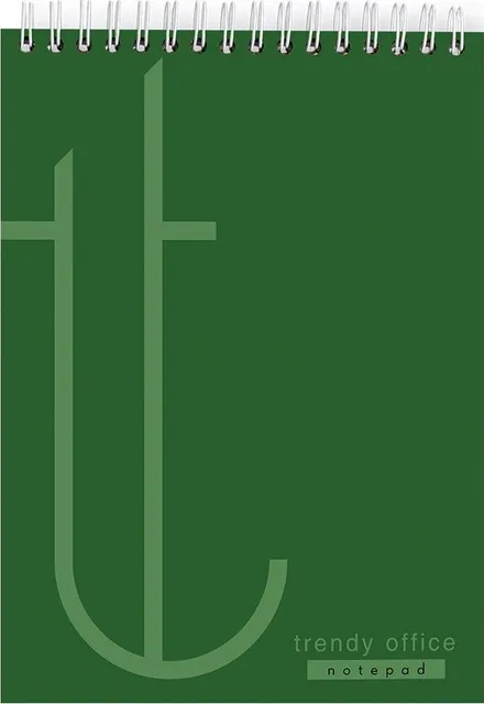 Blocnotes cu spira, Trendy Green, A5, dictando, 80 file