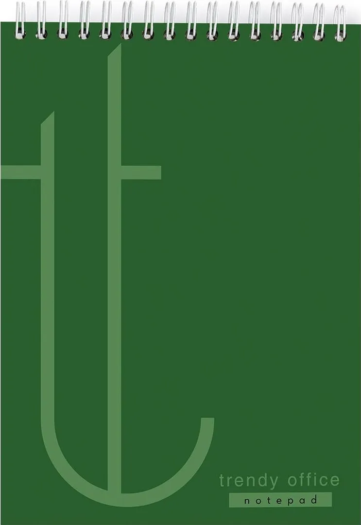 Blocnotes cu spira, Trendy Green, A4, dictando, 80 file