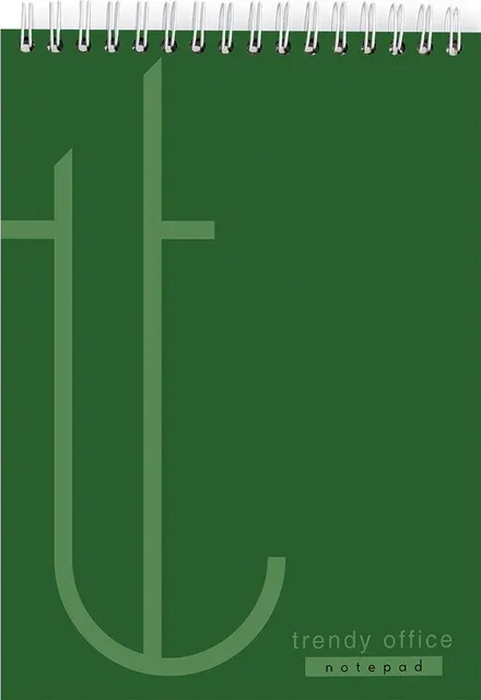 Blocnotes cu spira, Trendy Green, A4, dictando, 80 file