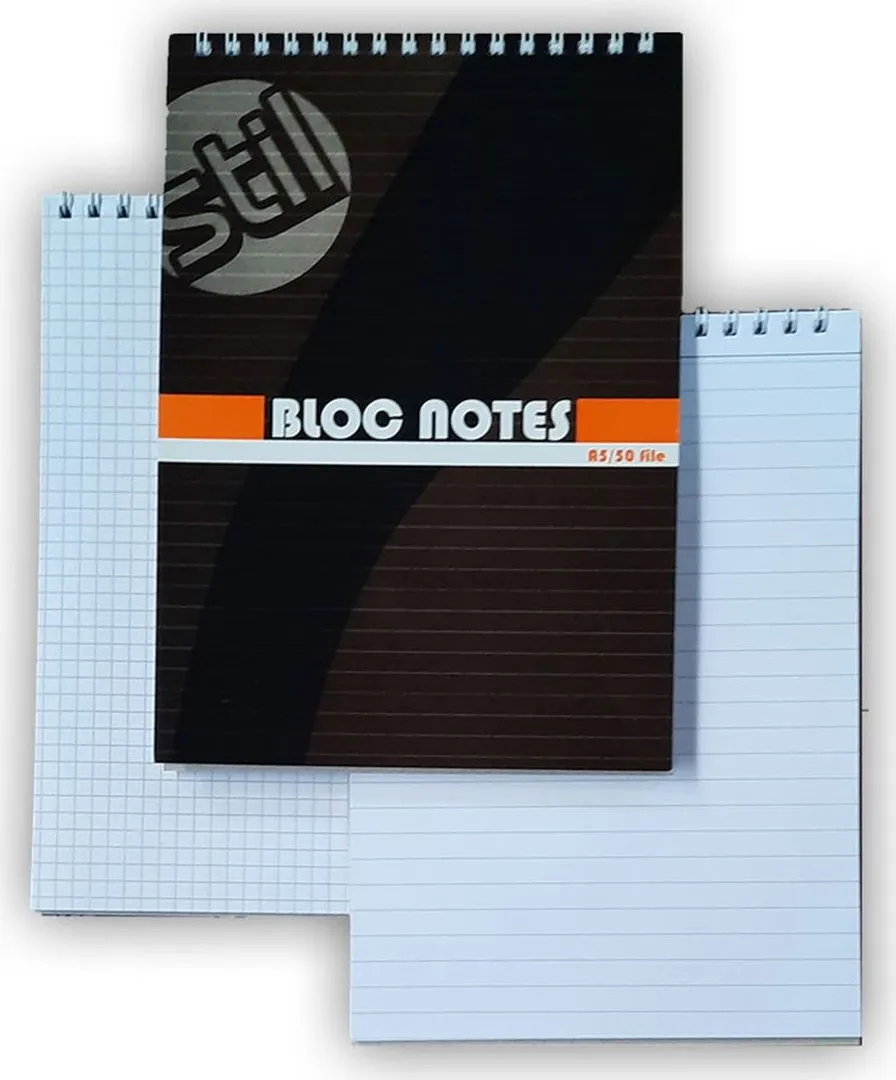 Blocnotes A5, 150x210 mm, 100 file offset, 60 g, matematica cu spira