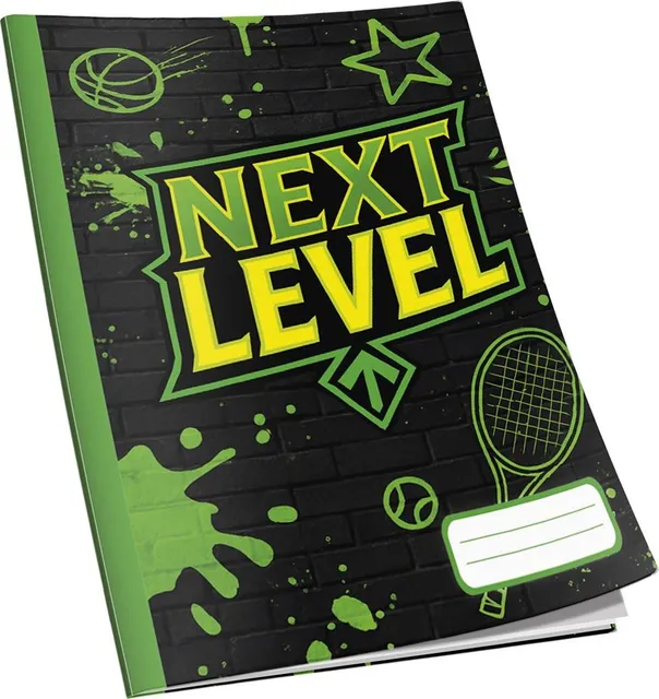 Caiet Next Level A4, 48 de file, 60g/mp, dictando, diverse modele de coperti