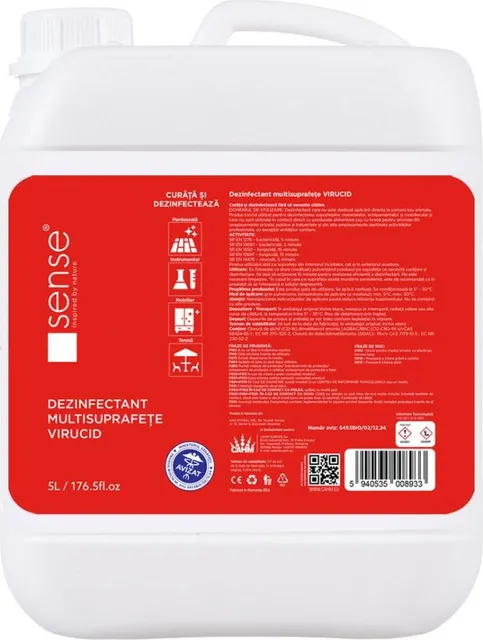 Dezinfectant multisuprafete Sense Virucid, 5 L