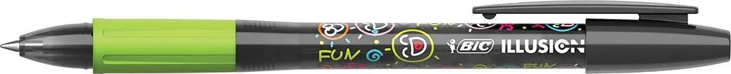 Roller cu gel BIC Gelocity Illusion, fara mecanism, 0.7mm, negru