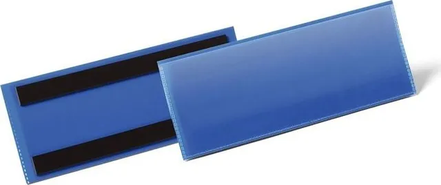 Buzunar magnetic Durable 175707, 1/2 A5, albastru inchis, 50 bucati/pachet