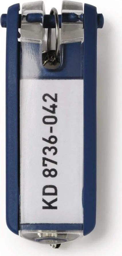 Suport eticheta pentru cheie, albastru, 6 bucati/set