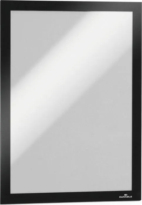 Display magnetic Durable Duraframe, A4, negru, 2 bucati/set