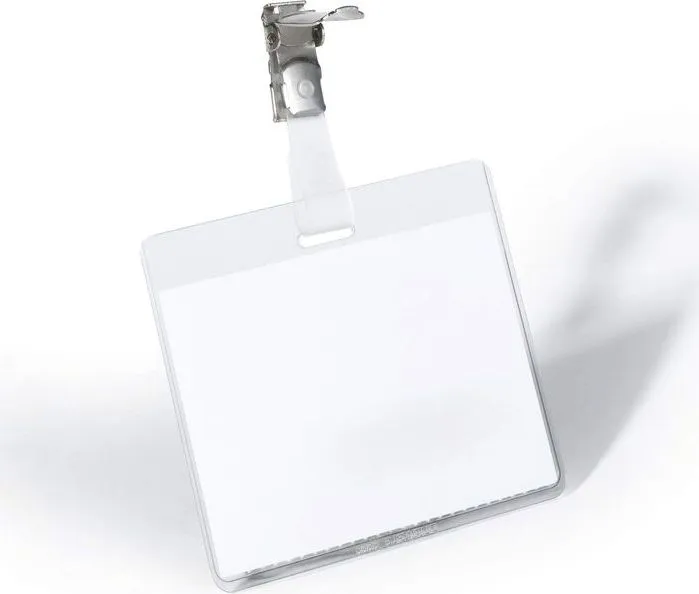 Ecuson orizontal Durable, 60 x 90 mm, cu clip