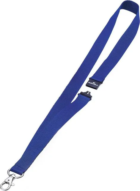 Snur textil pentru ecuson Durable, 80 cm, albastru