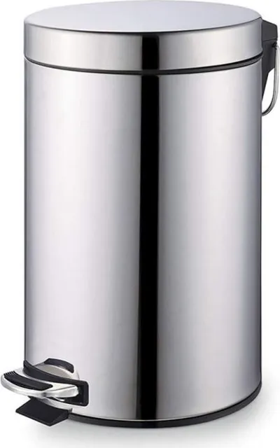 Cos inox cu pedala si galeata interioara, 20L
