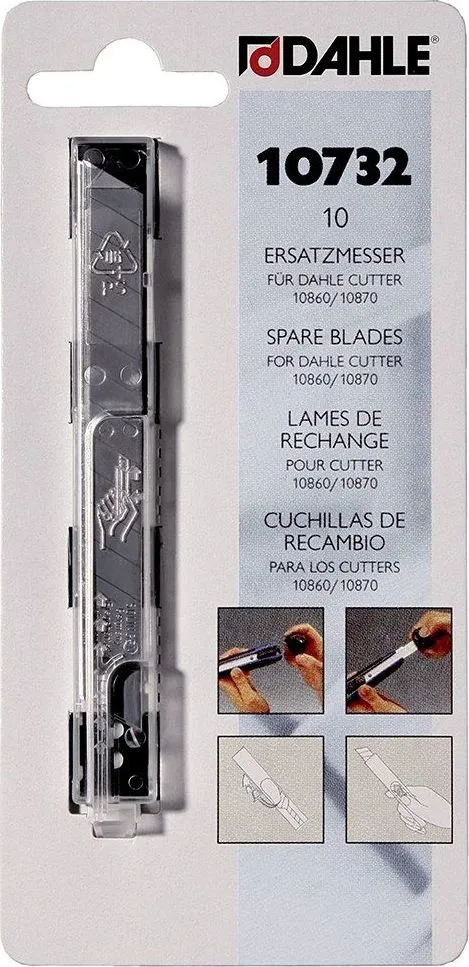 Lame de rezerva Dahle 10751 pentru cutter, 18 mm, 10 bucati/set