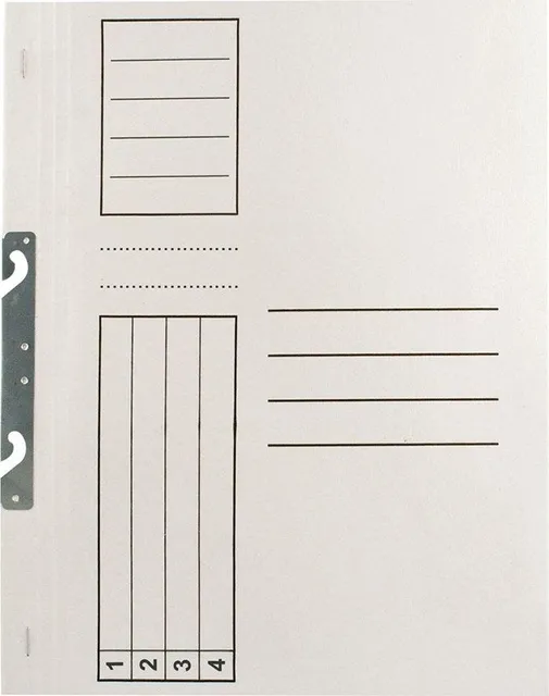 Dosar de incopciat 1/1, carton, alb, 25 bucati/set