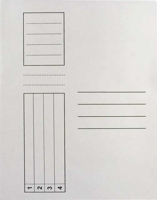 Dosar cu sina standard, carton, alb, 100 bucati/set
