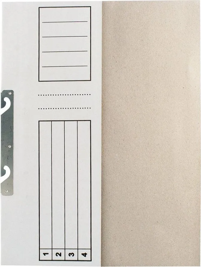 Dosar de incopciat 1/2, carton, alb, 10 bucati/set