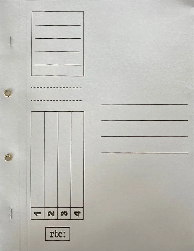 Dosar alb cu gauri 1/1, RTC, A4, carton, 10 bucati/set