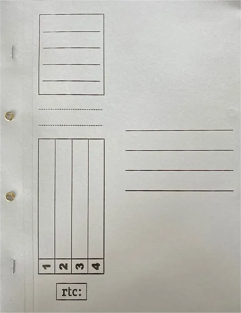 Dosar alb cu gauri 1/1, RTC, A4, carton, 10 bucati/set