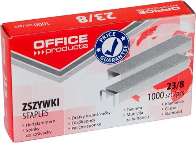 Capse Office Products 23/8, otel, 1000 bucati/cutie