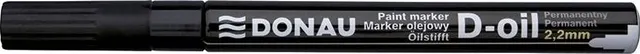 Marker permanent cu vopsea Donau, varf rotund, 2.2 mm, negru