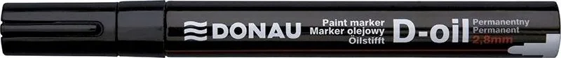 Marker permanent cu vopsea Donau, varf rotund, 2.8 mm, negru