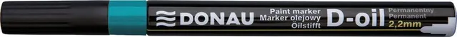Marker permanent Donau cu vopsea, corp metalic, varf 2.2mm, verde blis