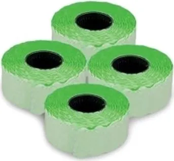 Etichete autoadezive pentru marcatoare, 22 x 12 mm, 1500 bucati/rola, verde fluorescent