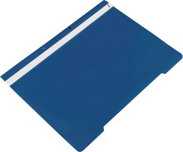 Dosar cu sina si 2 perforatii, A4, plastic, 50 bucati/set, bleumarin