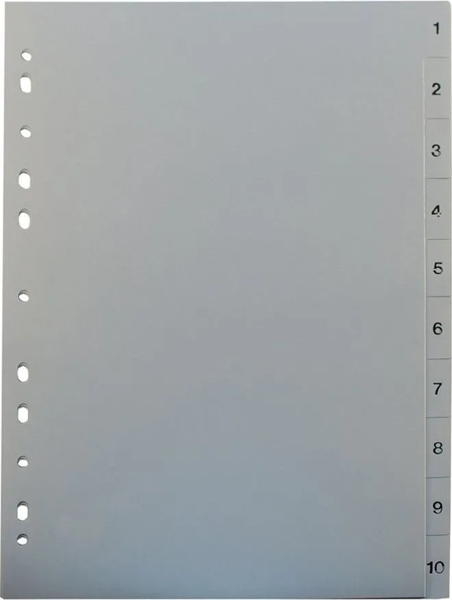 Separatoare Noki, din plastic, cu index 1-10