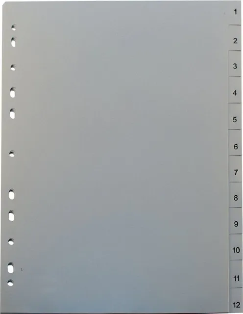 Separatoare Noki, din plastic, cu index 1-12