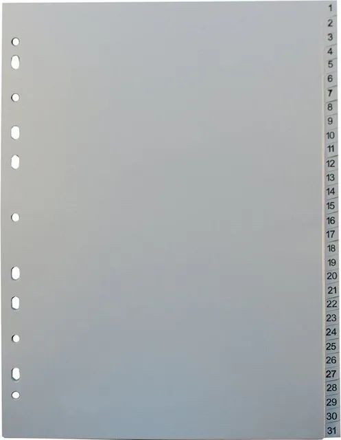 Separatoare Noki, din plastic, cu index 1-31