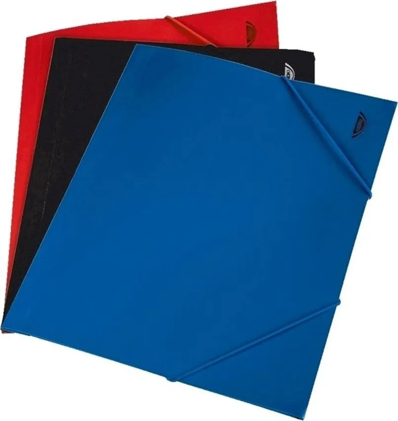 Mapa documente, A4, plastic, inchidere cu elastic, albastru