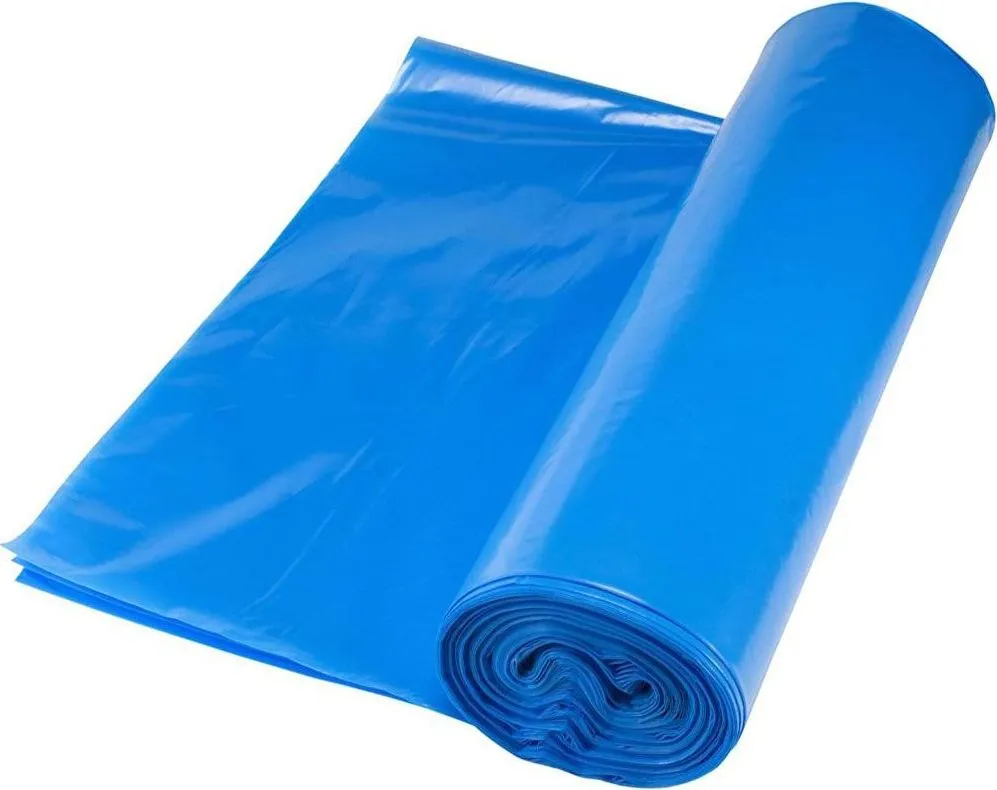 Saci menaj LDPE, albastri, 70x110 cm, 120L, 10 bucati/rola