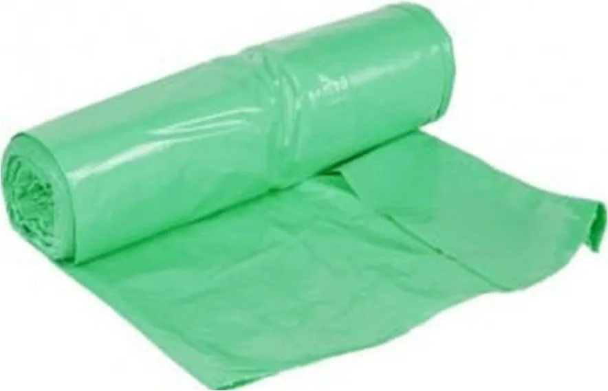 Saci menaj LDPE, verzi, 60x80 cm, 60L, 15 bucati/rola