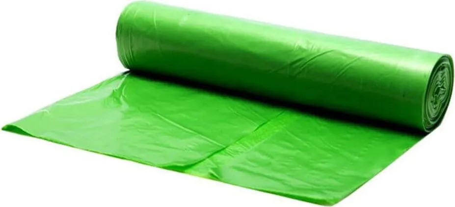 Saci menaj LDPE, verzi, 70x110 cm, 120L, 10 bucati/rola