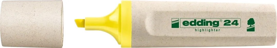 Textmarker Edding Ecoline, varf retezat, 2-5 mm, galben