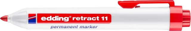 Marker permanent edding retract 11, corp din plastic, varf rotund, 1.5-3 mm