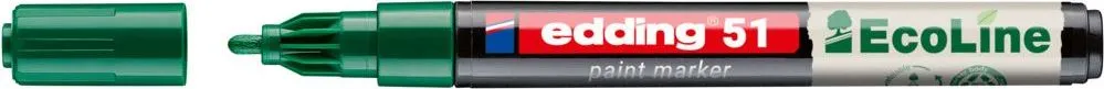 Marker cu vopsea pe baza de apa edding Ecoline 51, corp din plastic reciclat, varf rotund, 1-2 mm, verde