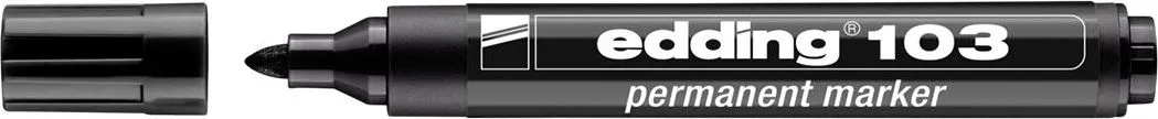 Marker Edding 103 permanent, varf rotund 1.5-3mm, negru