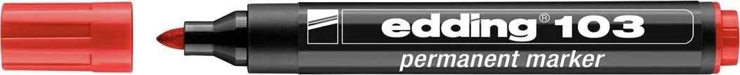 Marker Edding 103 permanent, varf rotund 1.5-3mm, rosu