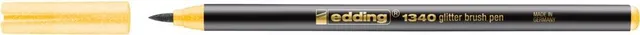 Marker Edding 1340 Glitter, varf tip pensula, 1-6 mm, galben ocker