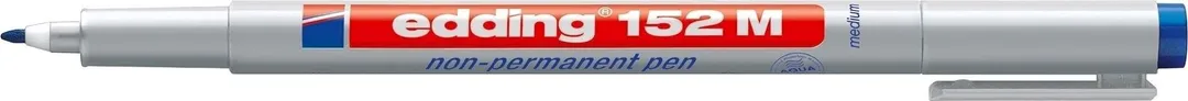 Marker nepermanent Edding OHP 152, varf rotund, 1.0 mm, albastru