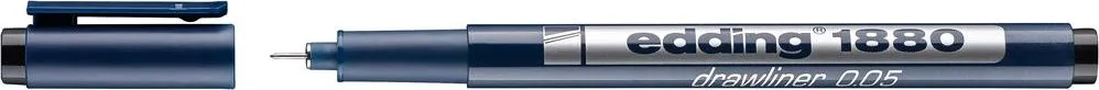 Liner Edding 1880, desen tehnic, varf 0.05 mm, negru