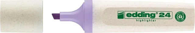 Textmarker edding Ecoline 24, corp din plastic reciclat, varf tesit, 2-5 mm, pastel