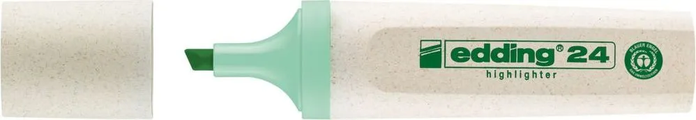 Textmarker edding Ecoline 24, corp din plastic reciclat, varf tesit, 2-5 mm, verde pastel