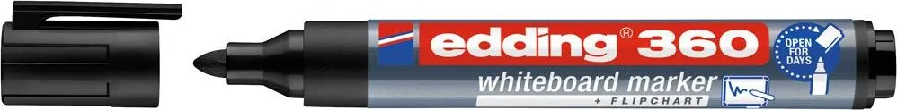 Marker Edding 360 pentru tabla, varf 1.5-3 mm, negru