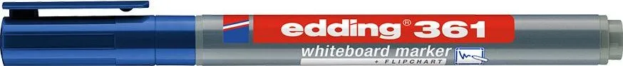 Marker pentru tabla Edding 361, corp plastic, varf 1 mm, albastru