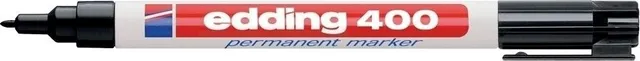 Marker permanent Edding 400, corp plastic, varf rotund, 1 mm