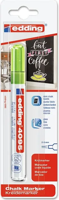 Marker Edding 4095 cu creta lichida, varf 2-3 mm, blister