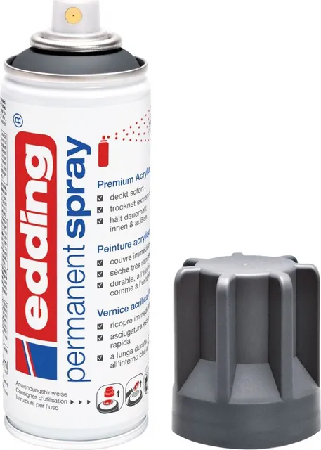 Spray vopsea acrilica Edding 5200, antracit mat, 200 ml, uscare rapida
