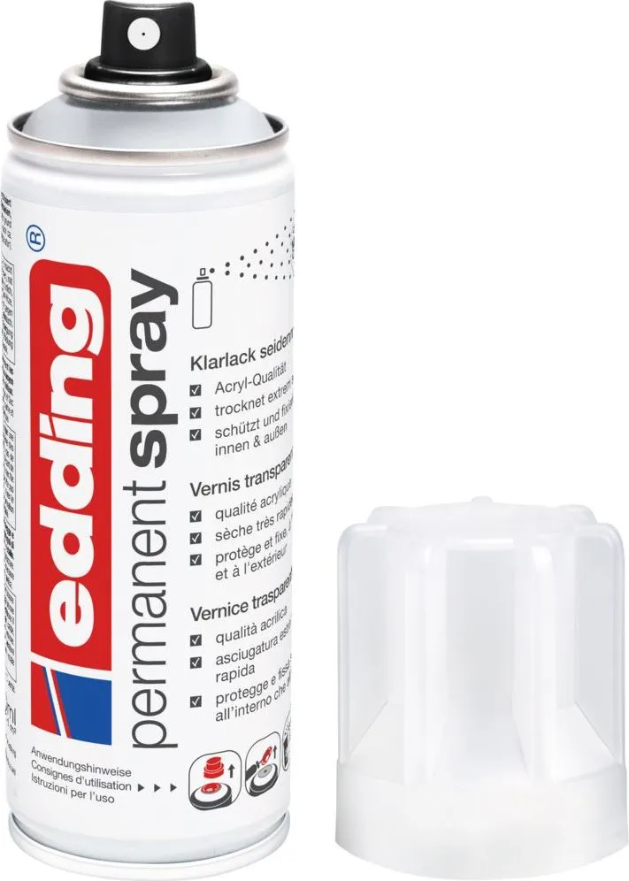 Spray vopsea acrilica Edding 5200, transparent mat, acrilic, 200 ml