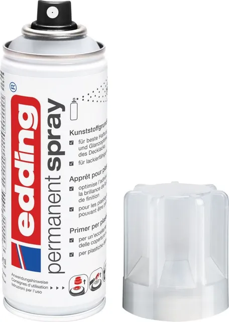 Spray grund Edding 5200, transparent, uscare rapida, sprayhead interschimbabil, 200 ml