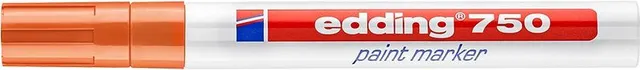 Marker cu vopsea Edding 750, corp metalic, varf 2-4 mm, portocaliu